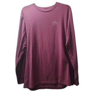 Guy Harvey Men's Size M‎ Classic Fit Long Sleeve Shirt Marooon